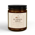 Pumpkin Spice Soy Candle — 9oz Amber Jar with Black Lid