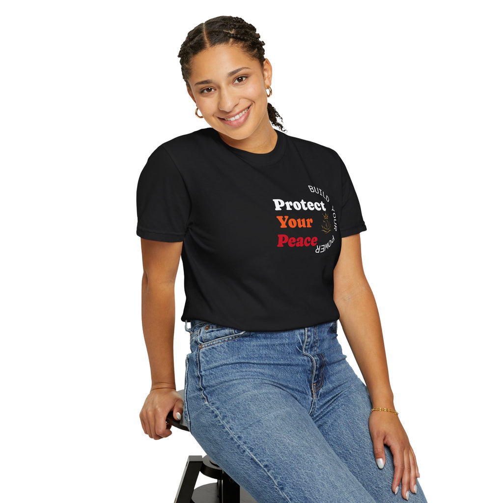 Protect Your Peace tee | minimalist peace hand graphic