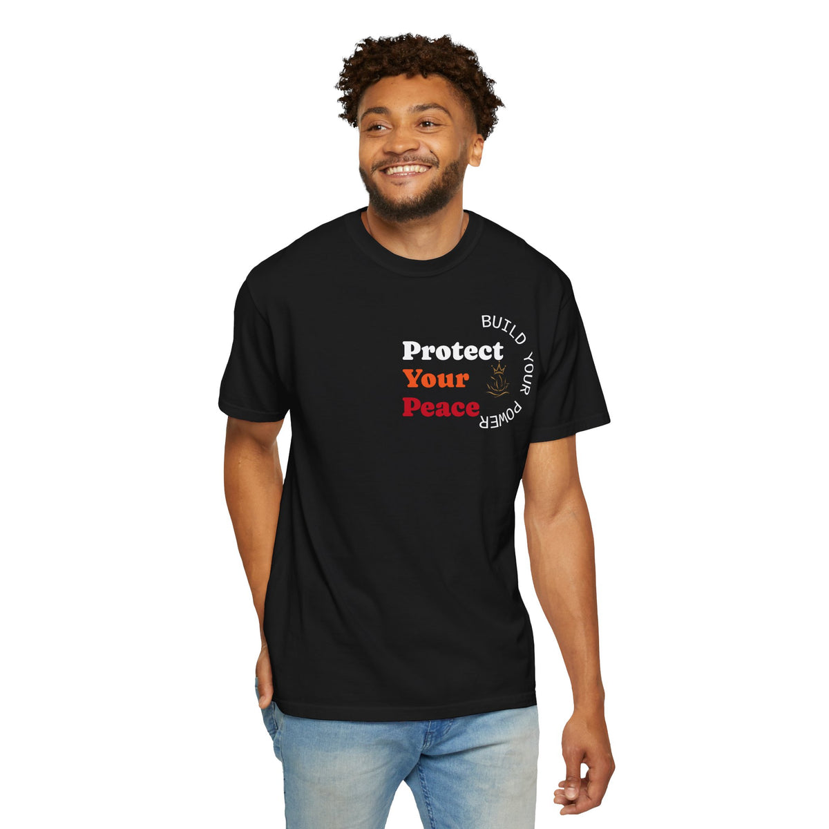 Protect Your Peace tee | minimalist peace hand graphic