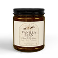 Vanilla Bean Soy Candle Jar — Scented 9oz with Black Lid