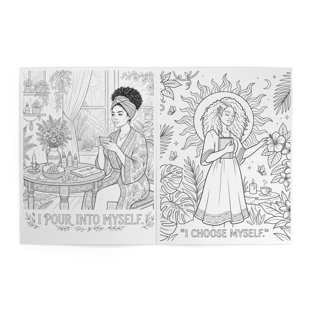 Peace & Power Self-Care Coloring Book — Mindful Adult Coloring for Relaxation & Stress Relief