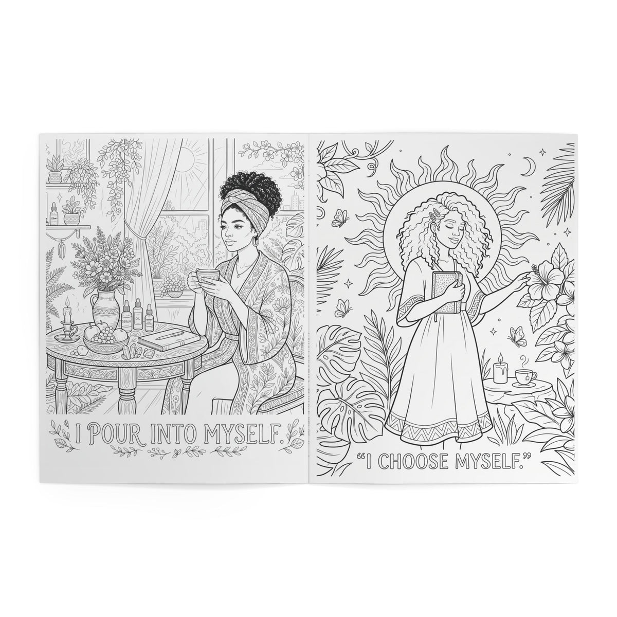 Peace & Power Self-Care Coloring Book — Mindful Adult Coloring for Relaxation & Stress Relief
