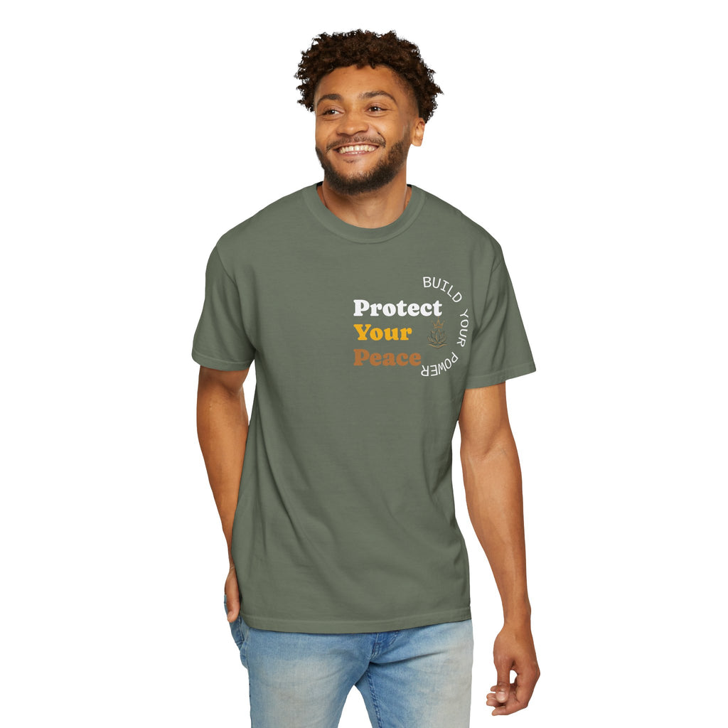 Protect Your Peace tee | minimalist peace hand graphic