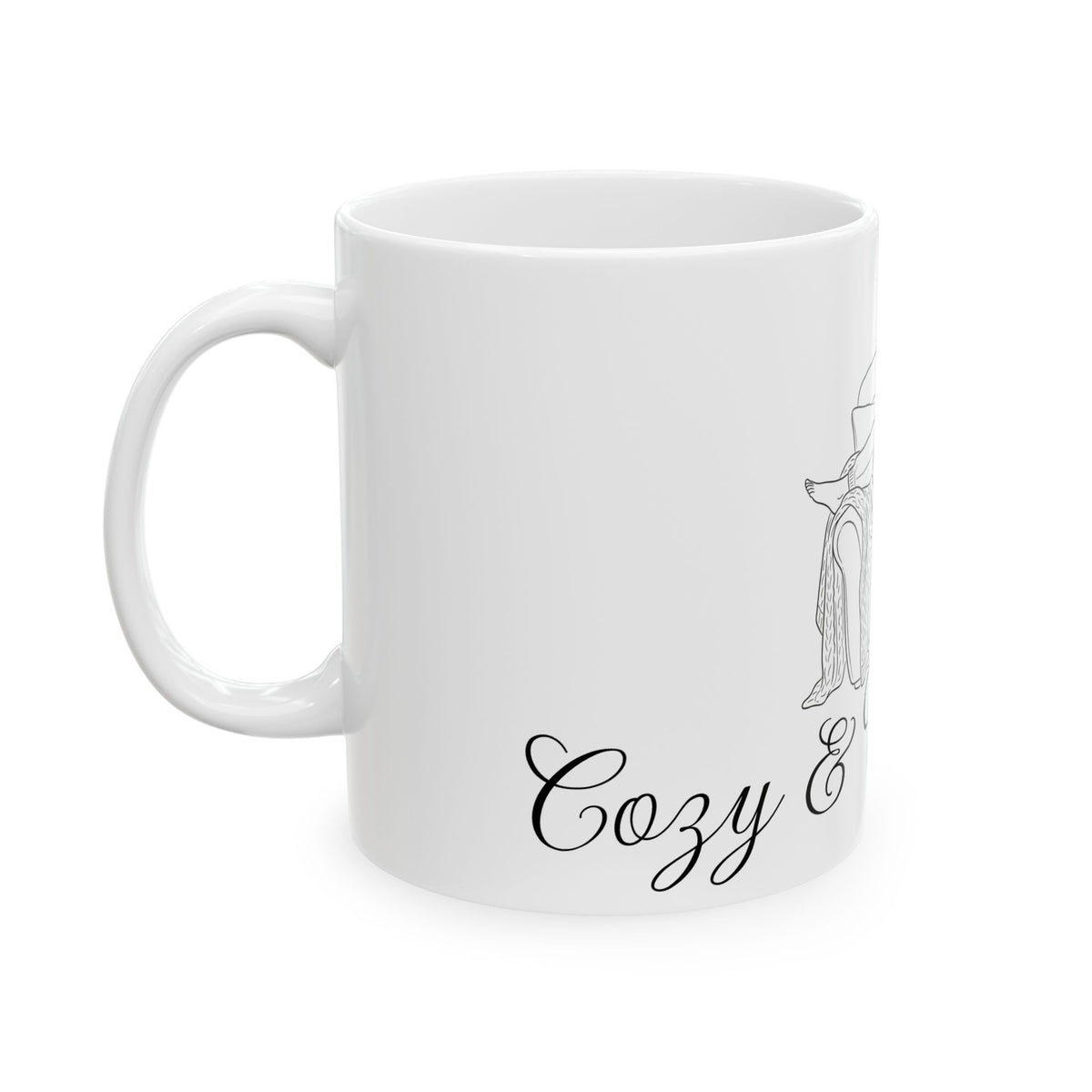 Cozy & Unbothered Ceramic Mug — Cozy Lounge Coffee Cup (11oz, 15oz)