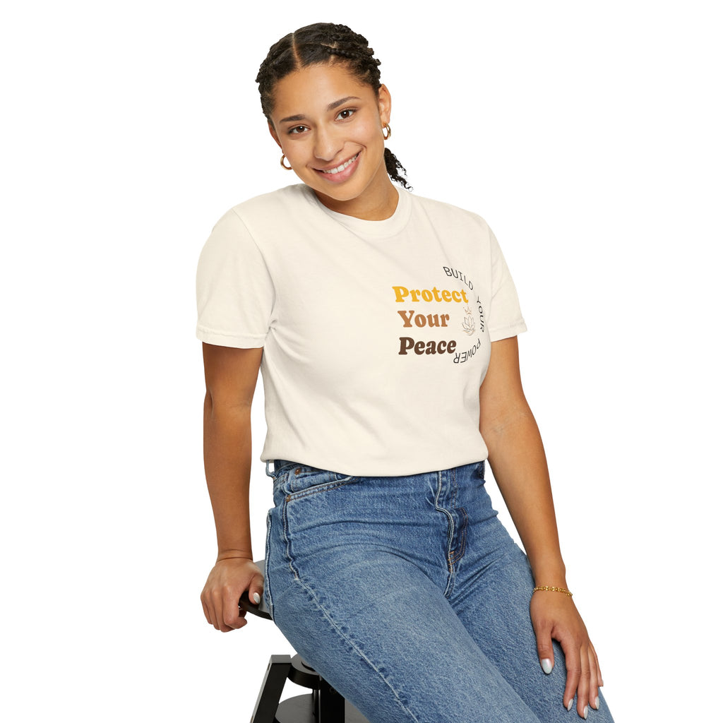 Protect Your Peace tee | minimalist peace hand graphic