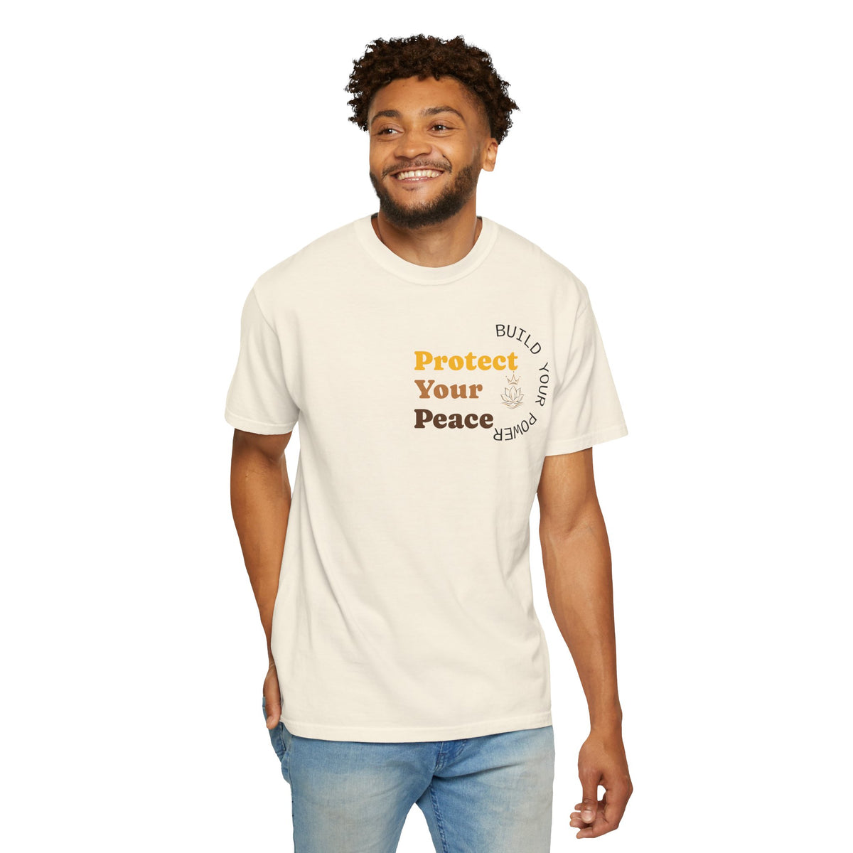 Protect Your Peace tee | minimalist peace hand graphic