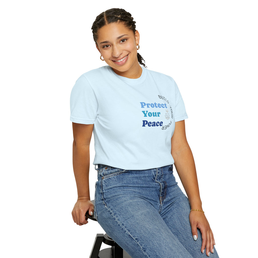 Protect Your Peace tee | minimalist peace hand graphic