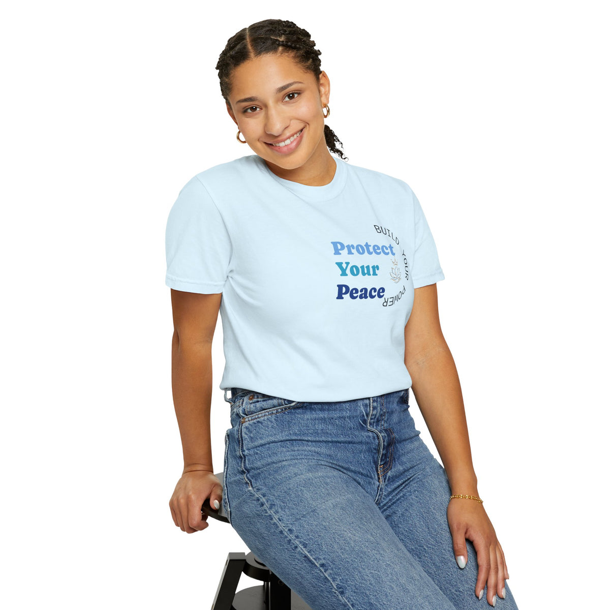 Protect Your Peace tee | minimalist peace hand graphic