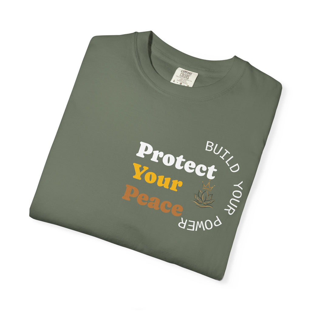Protect Your Peace tee | minimalist peace hand graphic